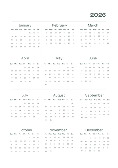 2026 Annual Planner