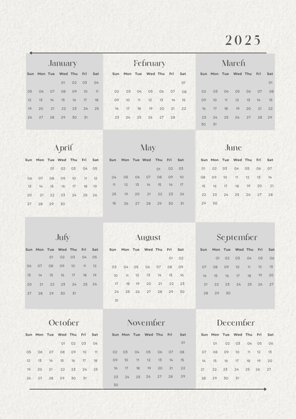 Annual Planner 2025
