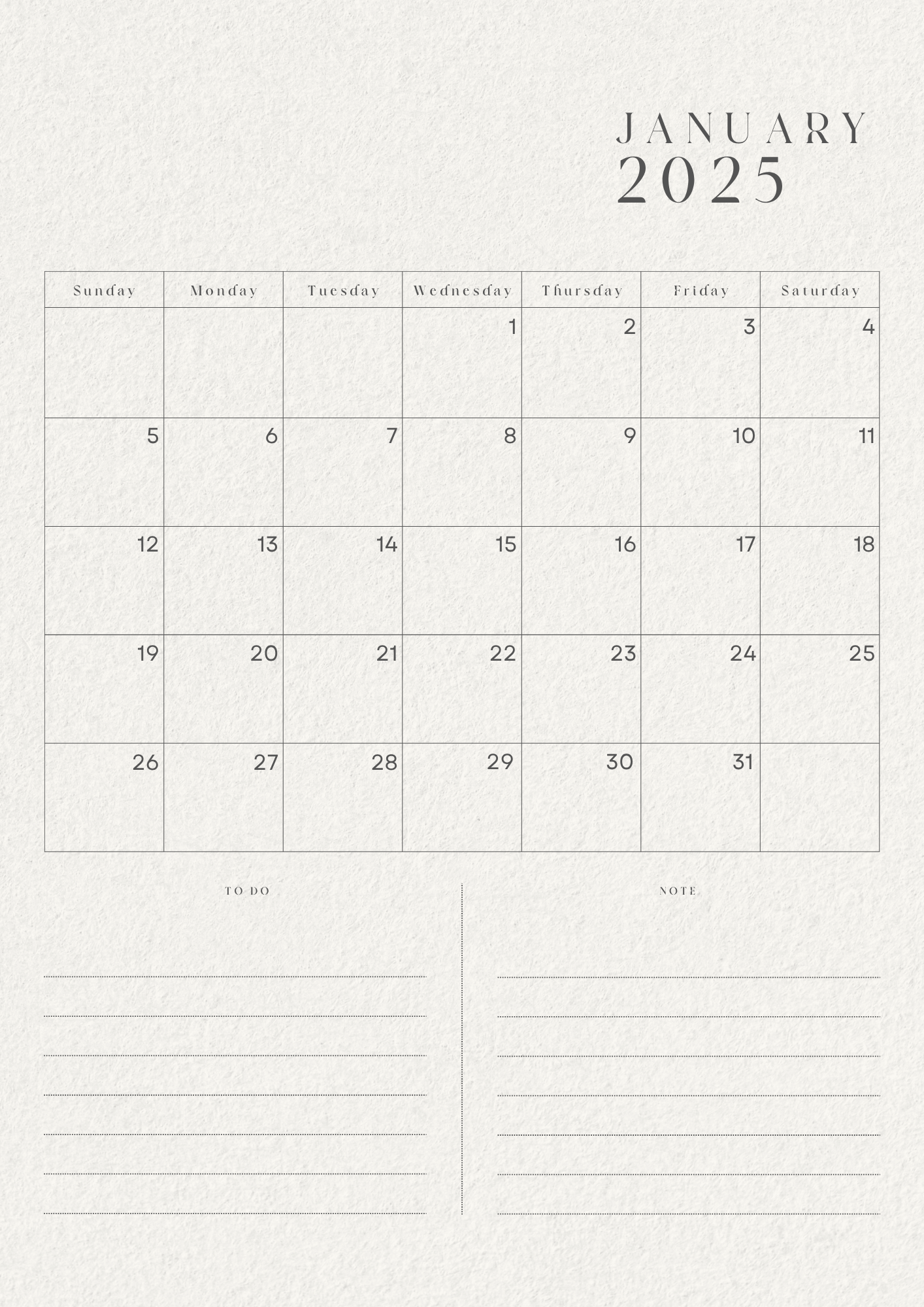 Annual Planner 2025