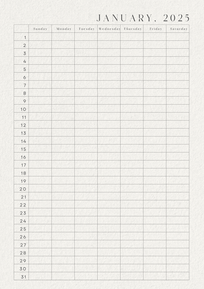 Annual Planner 2025