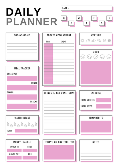Daily Planner Bundle (4-in-1)