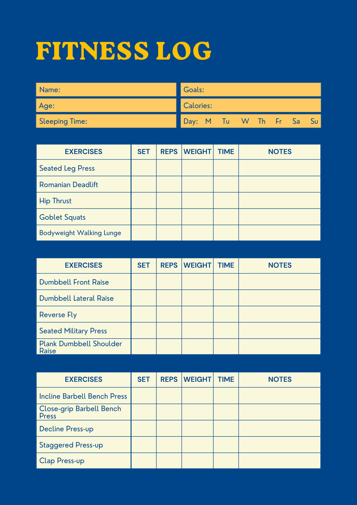 Fitness Tracker Planner Bundle