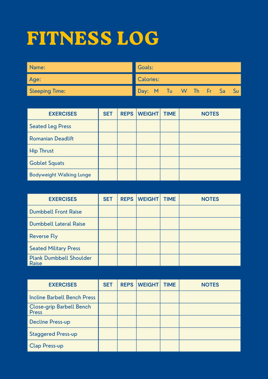 Fitness Tracker Planner Bundle