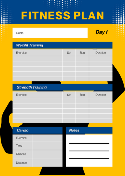 Fitness Tracker Planner Bundle