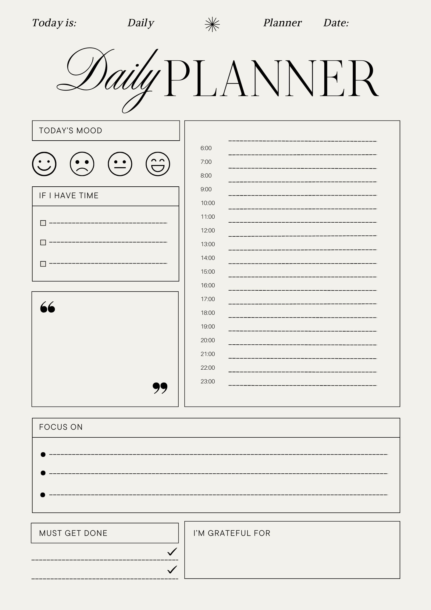 Daily Planner Bundle (4-in-1)